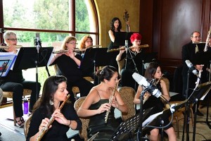 Performing a concert at the Riviera Country Club