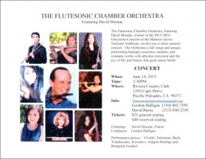 Flutesonic Chamber Orchestra Flyer